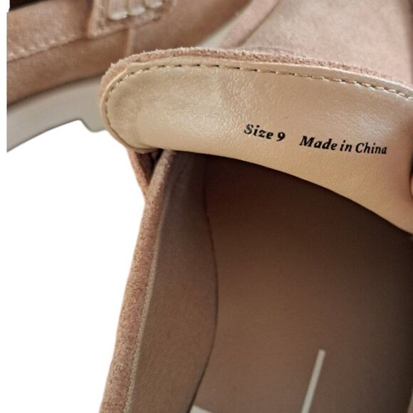 Dolce Vita Women's Suede Dune Tan Lug Loafers Elias Comfort Classic Chunky Sz 9 - Picture 8 of 8